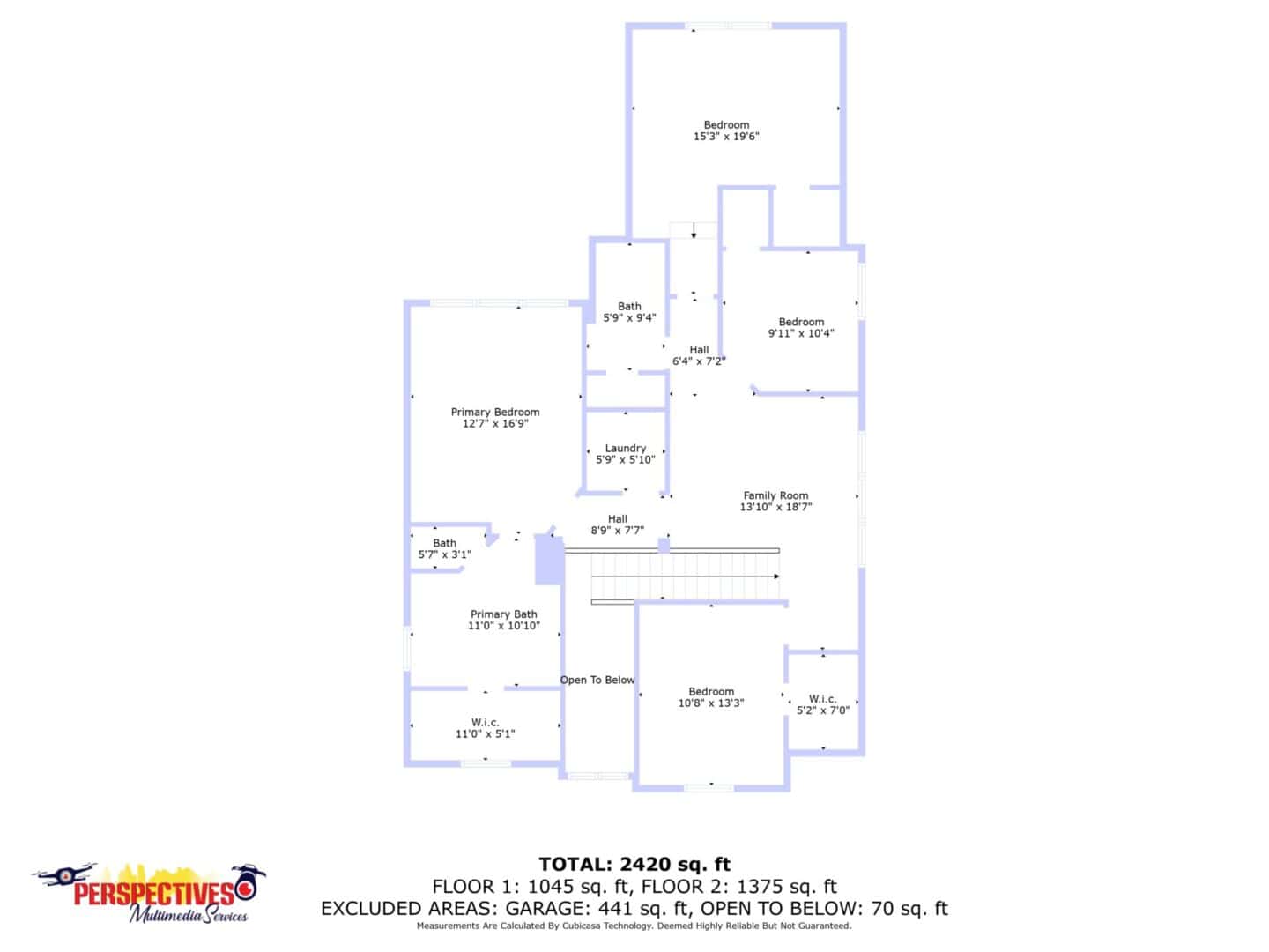 A floor plan for a two bedroom apartment.